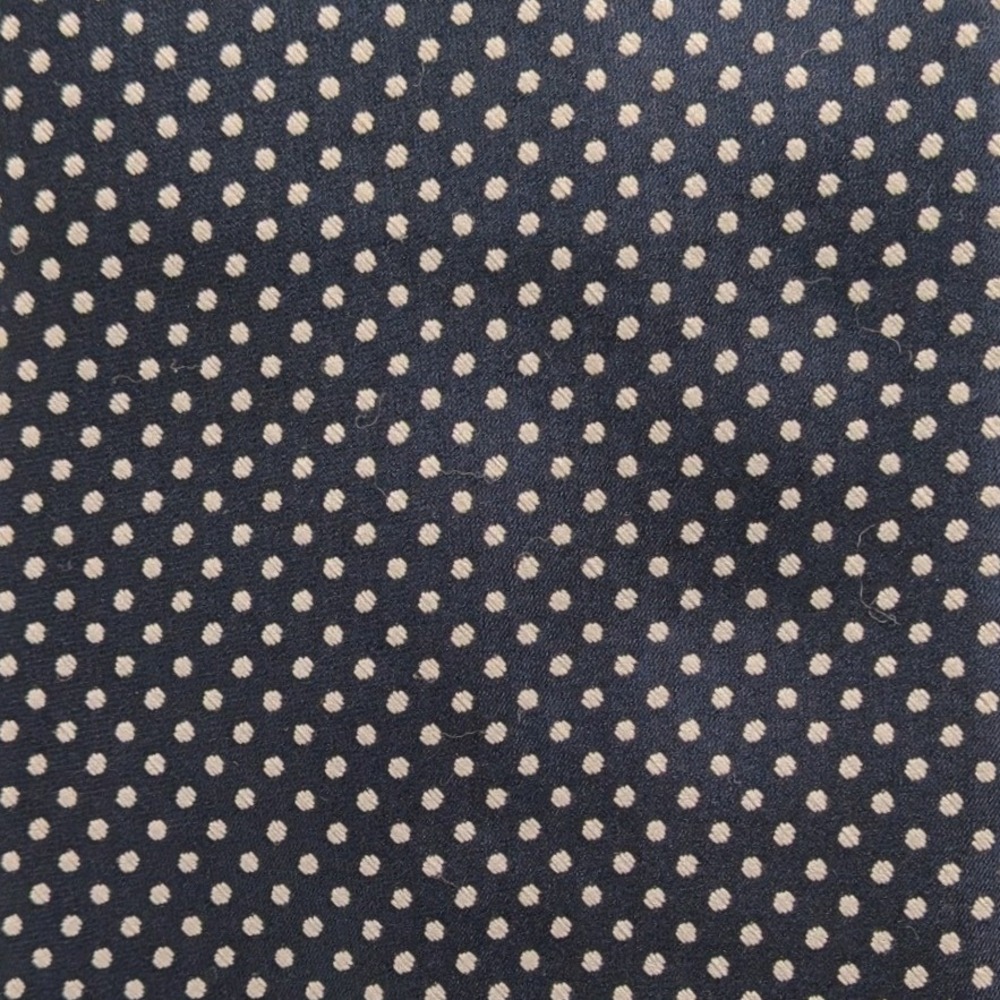 Mr John Navy Blue White Polka Dot Vintage 1960s Mid Century Modern Classic Tie